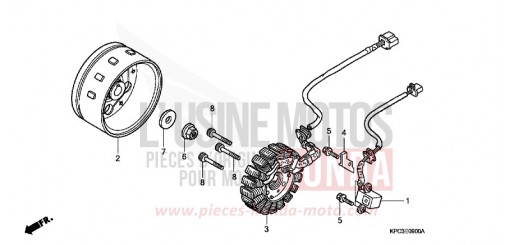 GENERATRICE (XL125V1/2/3/4/5/6) XL125V2 de 2002
